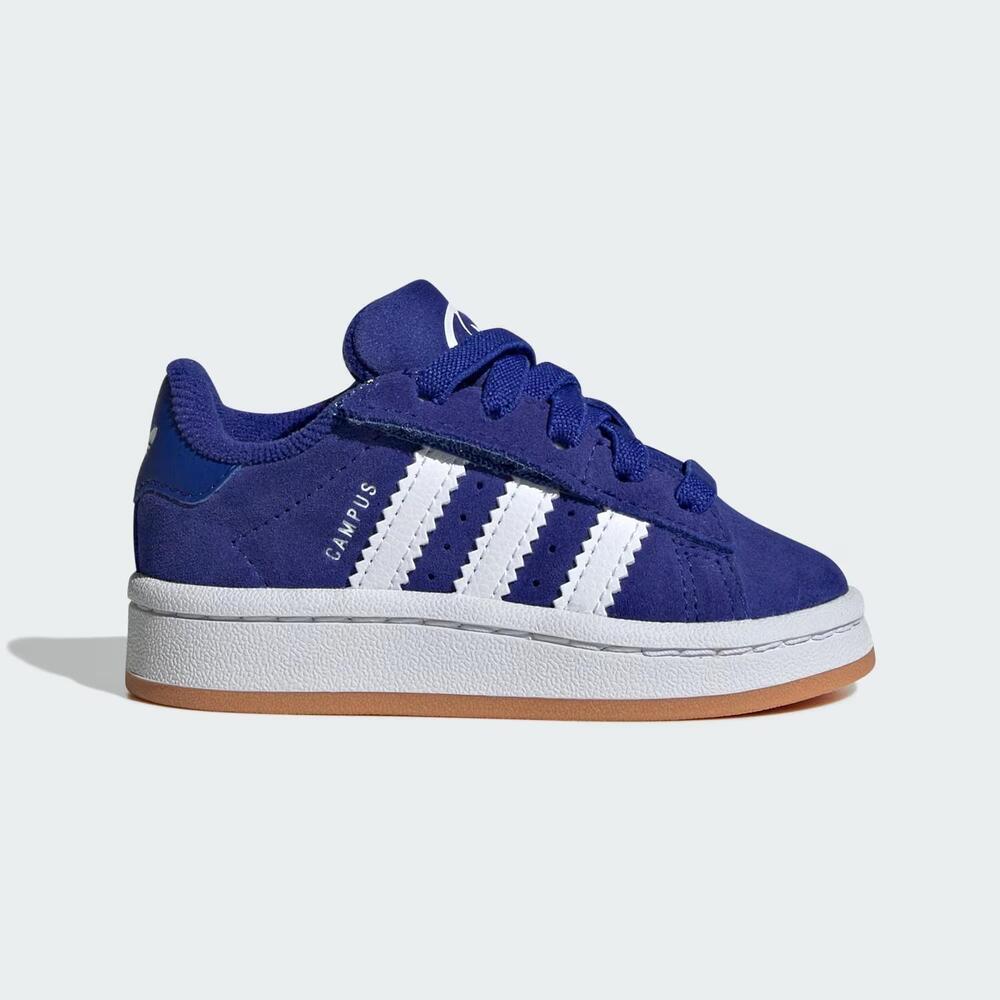 NEW ADIDAS kids campus 00s round toe sneakers in semi lucid blue/cloud white/gum